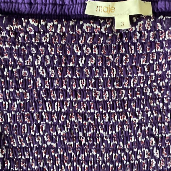 Maje Joumi floral purple skirt - Picture 2 of 2